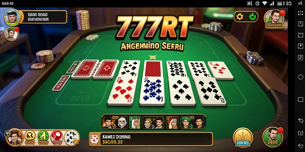 Tampilan gameplay seru di 777RT dengan domino yang penuh warna.