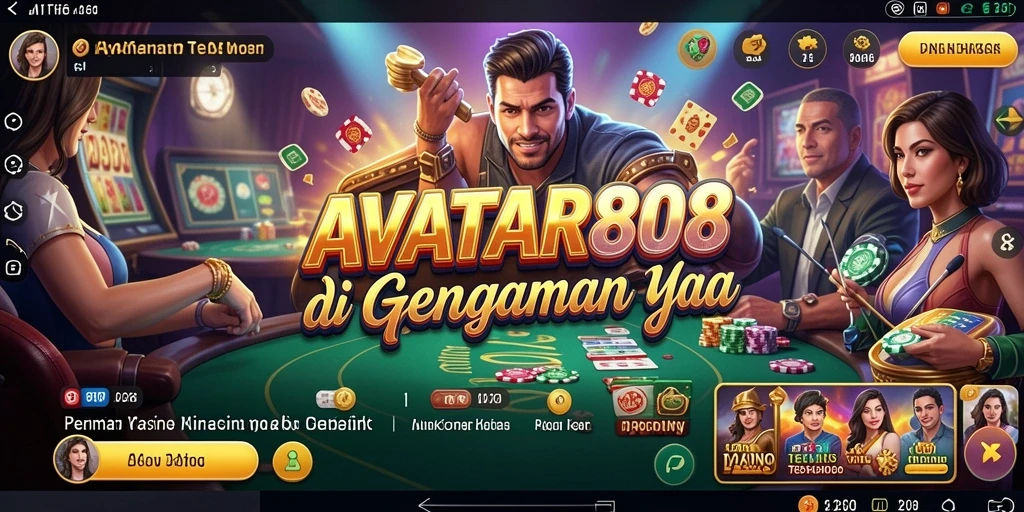 Screenshot AVATAR808 menampilkan gameplay Kasino yang seru.