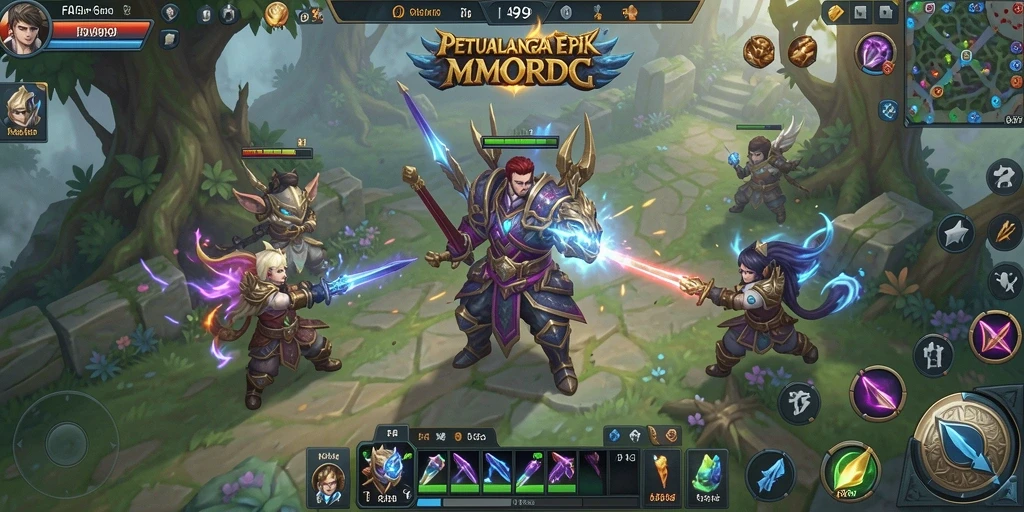 Screenshot gameplay FA99 menampilkan petualangan seru dalam dunia MMORPG.