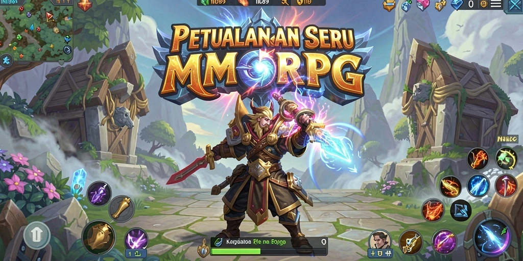 Tangkapan layar utama IND89 yang menampilkan aksi pertarungan seru dalam MMORPG.