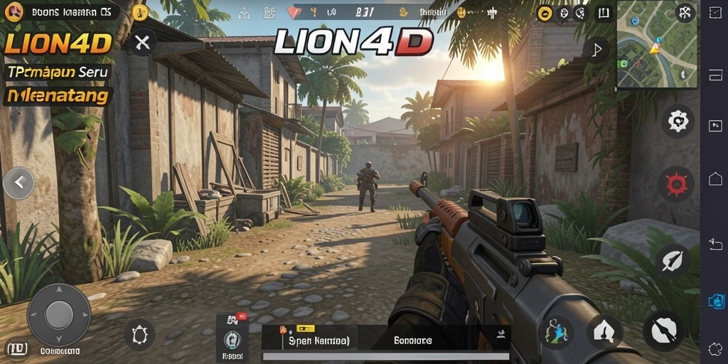 Tampilan gameplay seru LION4D dengan aksi dramatis.