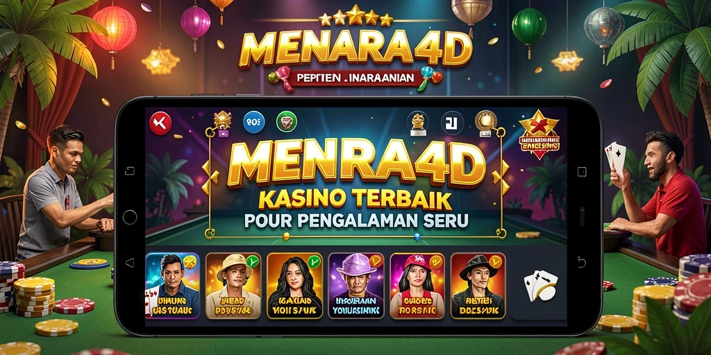Menampilkan gameplay seru dari MENARA4D dengan berbagai pilihan permainan Kasino.