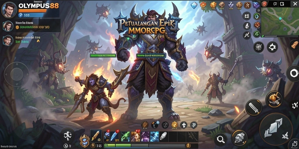 Tampilan gameplay OLYMPUS88 yang memukau dalam dunia MMORPG.