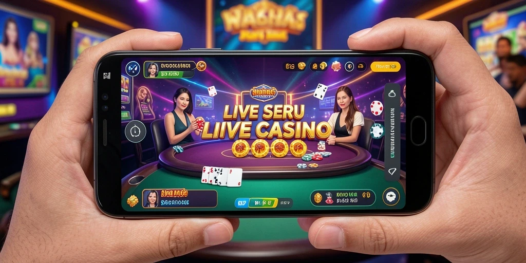 Screenshot gameplay PP7 menunjukkan suasana Live Casino yang menarik.